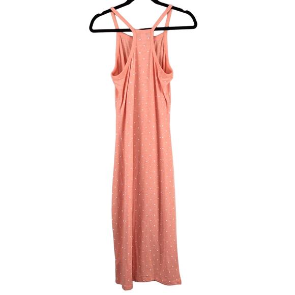 Alternative Apparel Peach PolkaDot Jersey Sleeveless Lightweight Midi Tank Dress - Picture 3 of 7